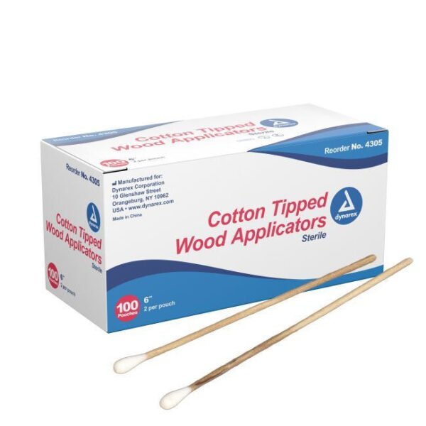 0014763_dynarex-cotton-tipped-applicators-swabs__01158.jpg Cotton-Tip Applicators (100 Count)